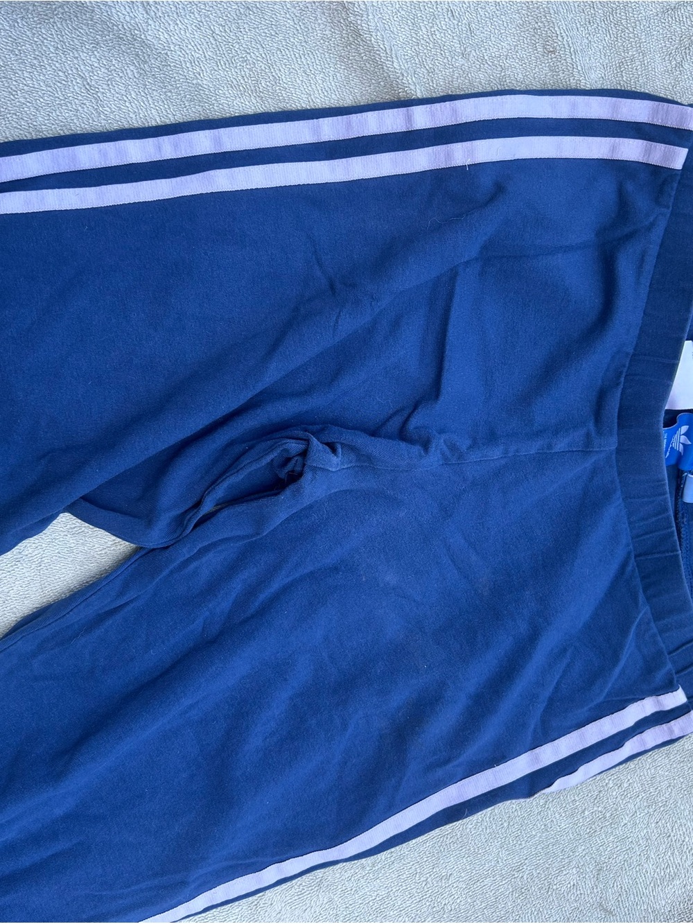 adidas Navy Blue Athletic Pants with Light Blue Labels